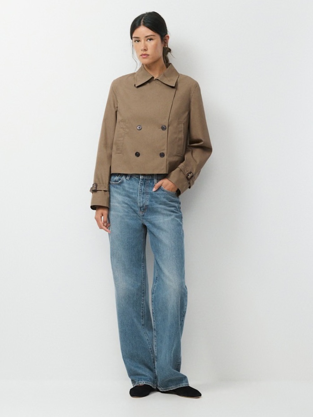 Aritzia The Esquire Short Trench Coat Golden Camel Medium